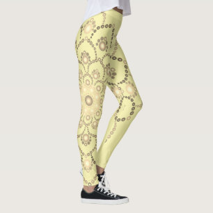 Golden-Brown Mandala Leggings