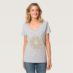 Golden-Brown Mandala T-Shirt