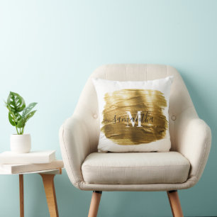 Golden Brush Cushion