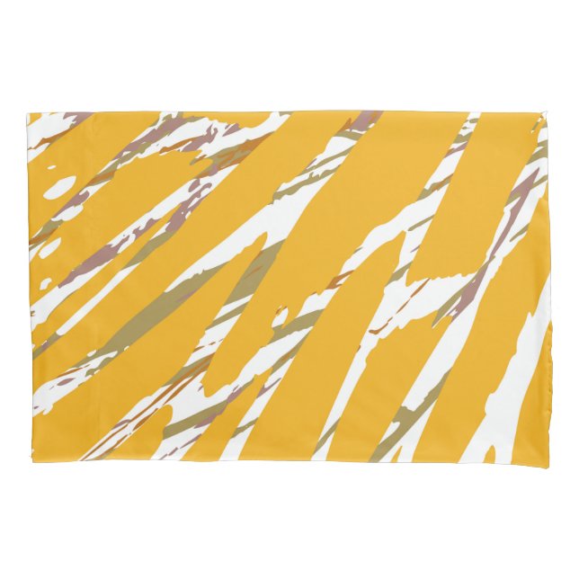 Golden Brush Elegance Pillowcase (Front-Left)