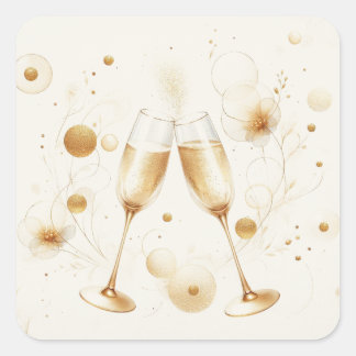 Golden Bubbles Stickers