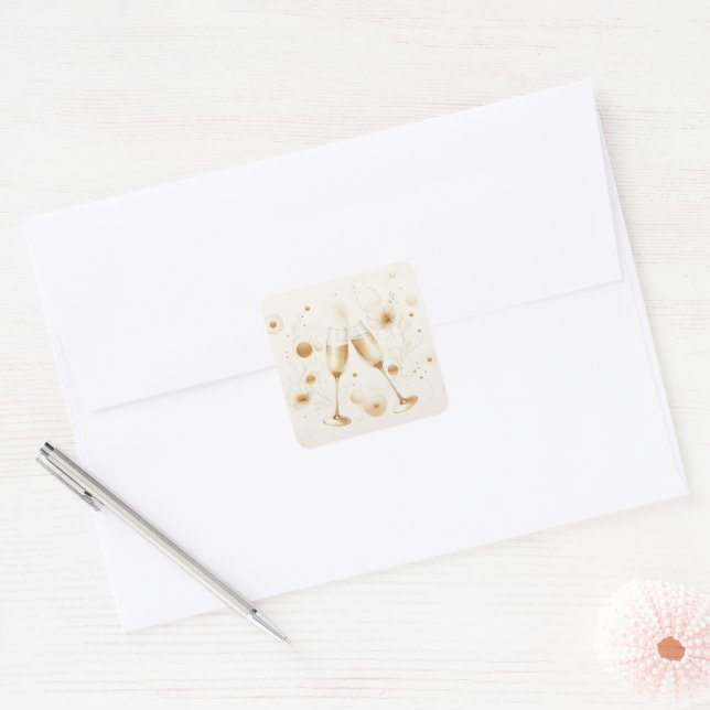 Golden Bubbles Stickers (Envelope)
