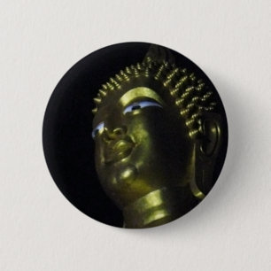 Golden Buddha at Night 6 Cm Round Badge