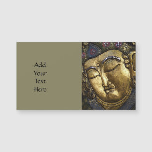 Golden Buddha Blessing Meditating Business Card