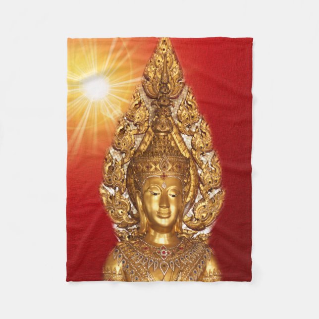 golden buddha fleece blanket (Front)