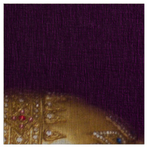 golden buddha in purple fabric