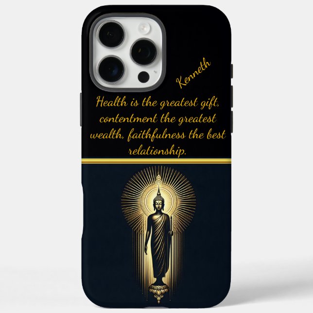 Golden Buddha in serene meditation Case-Mate iPhone Case (Back)