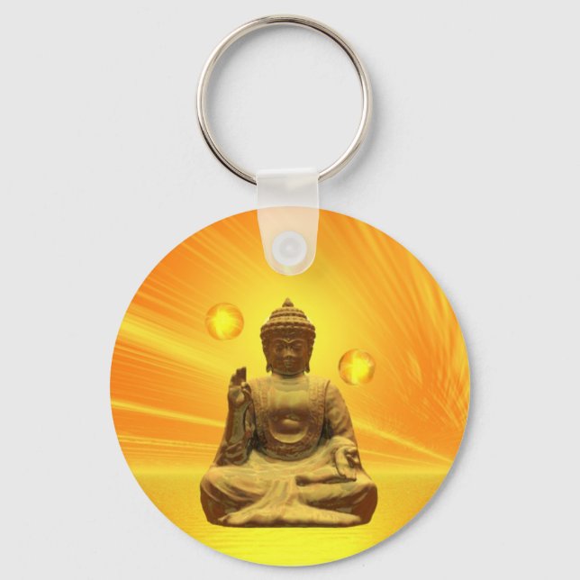 Golden Buddha Key Ring (Front)