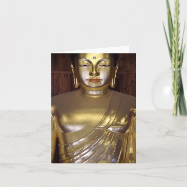 Golden Buddha Note Card (Front)