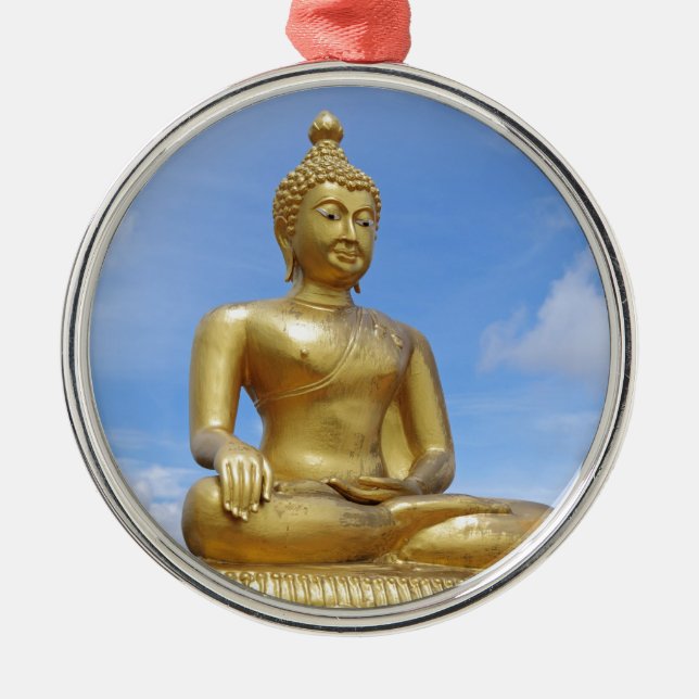 Golden Buddha statue Metal Tree Decoration (Front)