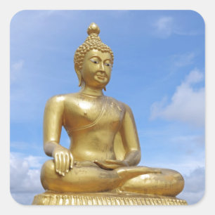 Golden Buddha statue Square Sticker
