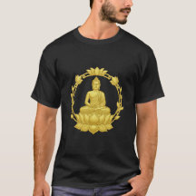 Golden buddha with lotus frame