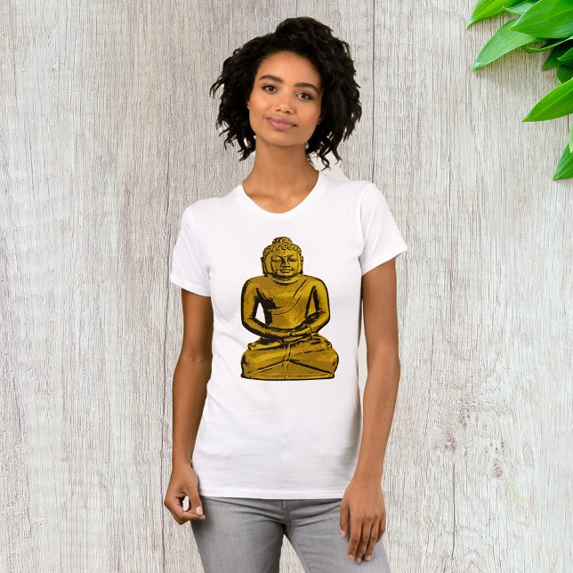 Golden Buddha Womens T-Shirt (Creator Uploaded)