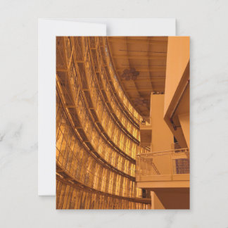 Golden Building Interior Photograph Card
