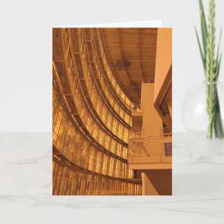 Golden Building Interior Photograph Card