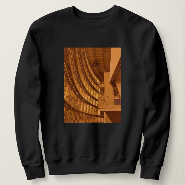 Golden Building Interior Photograph Sweatshirt (Design Front)