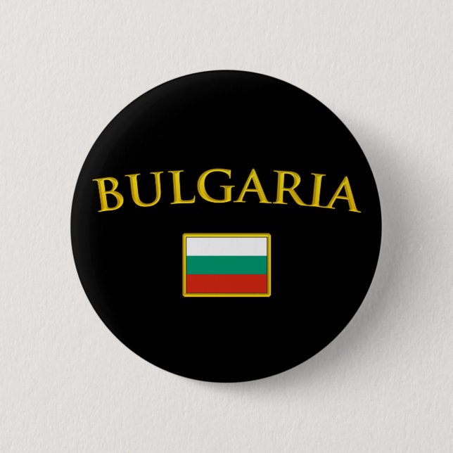 Golden Bulgaria 6 Cm Round Badge (Front)