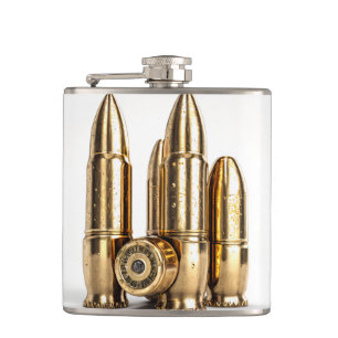 Golden Bullets on My Pocket #2 Hip Flask