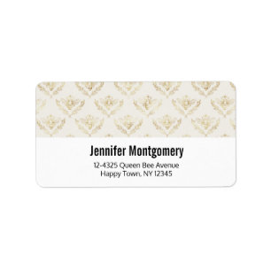 Golden Bumble Bee with a Crown Pattern Label