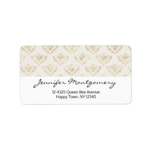 Golden Bumble Bee with a Crown Pattern Label