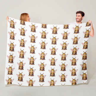 Golden Bumblebee in Bloom Dance.10 Fleece Blanket