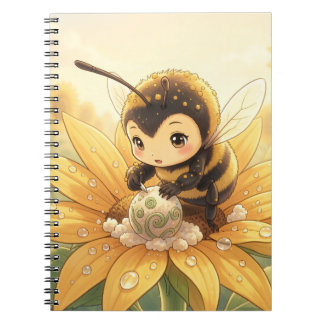 Golden Bumblebee in Bloom Dance.8 Notebook