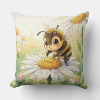 Golden Bumblebee in Bloom Dance Cushion