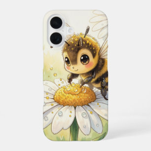 Golden Bumblebee in Bloom Dance iPhone 16 Case