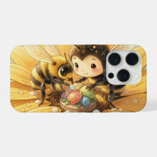 Golden Bumblebee in Floral Dance1 iPhone 15 Pro Case