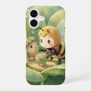 Golden Bumblebee in Flower Dance.3 iPhone 16 Case