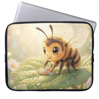 Golden Bumblebee in Flower Dance.6 Laptop Sleeve