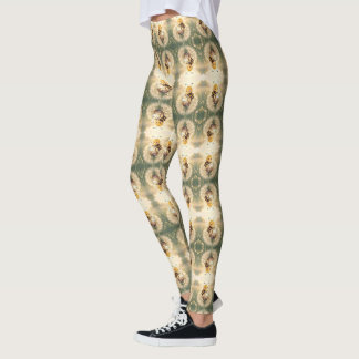 Golden Bumblebee in Flower Dance.9 Leggings