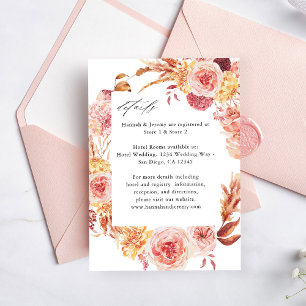 Golden Burgundy & Blush Pink Floral Enclosure