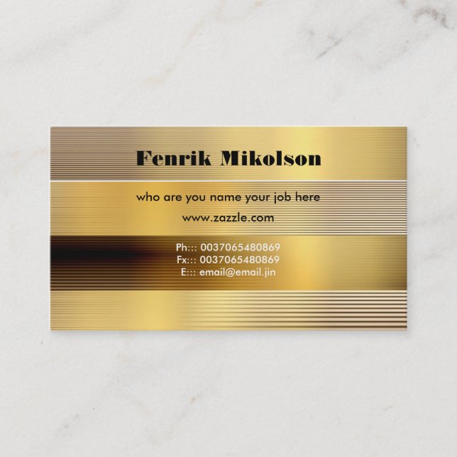 golden business card (Front)