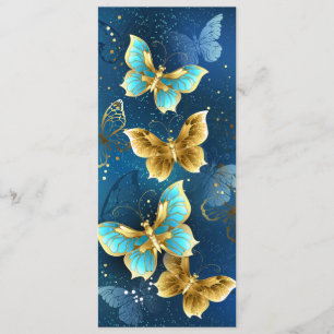 Golden butterflies advice card