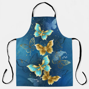 Golden butterflies apron
