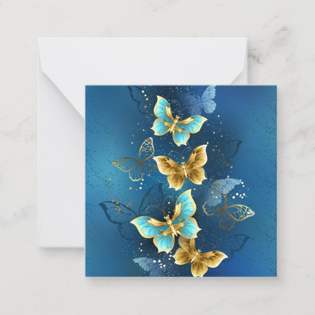 Golden butterflies card (Front)