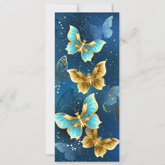 Golden butterflies card (Front)