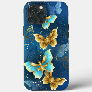 Golden butterflies iPhone 13 pro max case