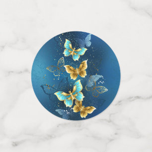 Golden butterflies confetti
