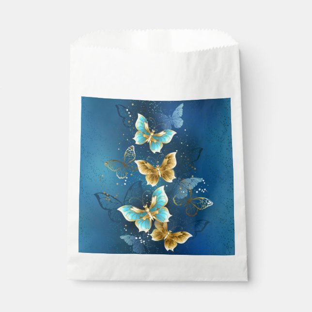 Golden butterflies favour bags (Front)