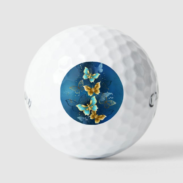 Golden butterflies golf balls (Front)