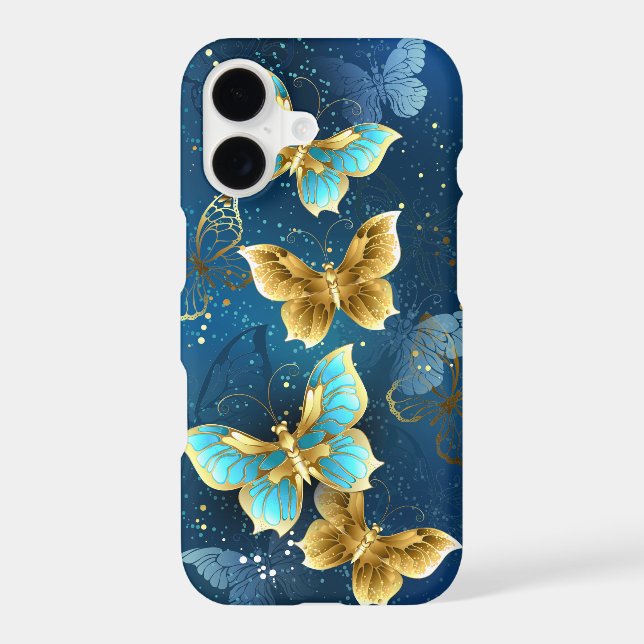 Golden butterflies iPhone case (Back)