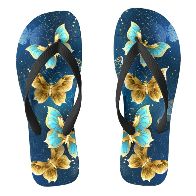Golden butterflies jandals (Footbed)