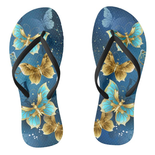 Golden butterflies jandals (Footbed)