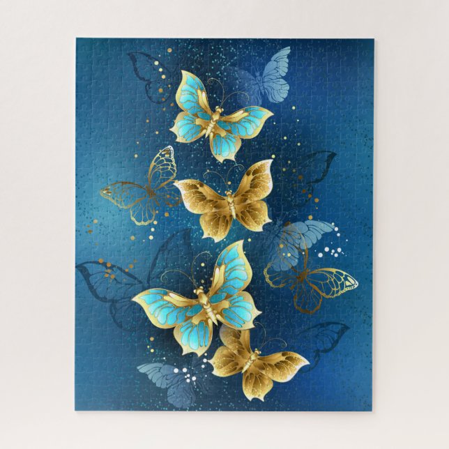 Golden butterflies jigsaw puzzle (Vertical)