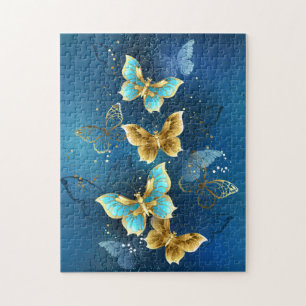 Golden butterflies jigsaw puzzle