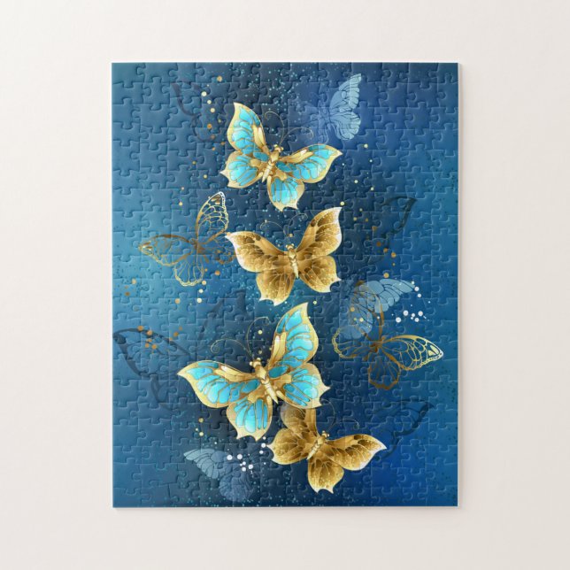 Golden butterflies jigsaw puzzle (Vertical)