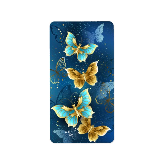 Golden butterflies label (Front)