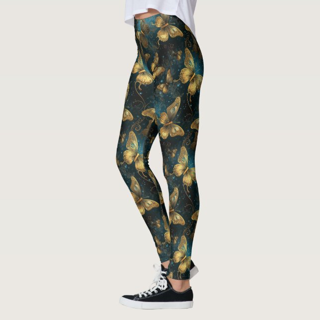 Golden Butterflies Leggings (Left)